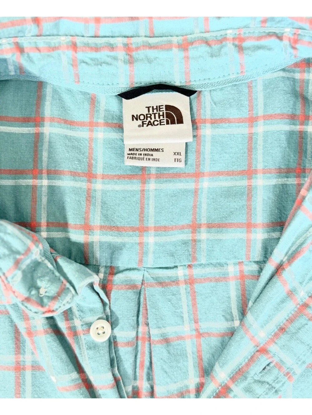 The North Face Men’s XXL Plaid Button-Up Shirt Short Sleeve Outdoor Casual